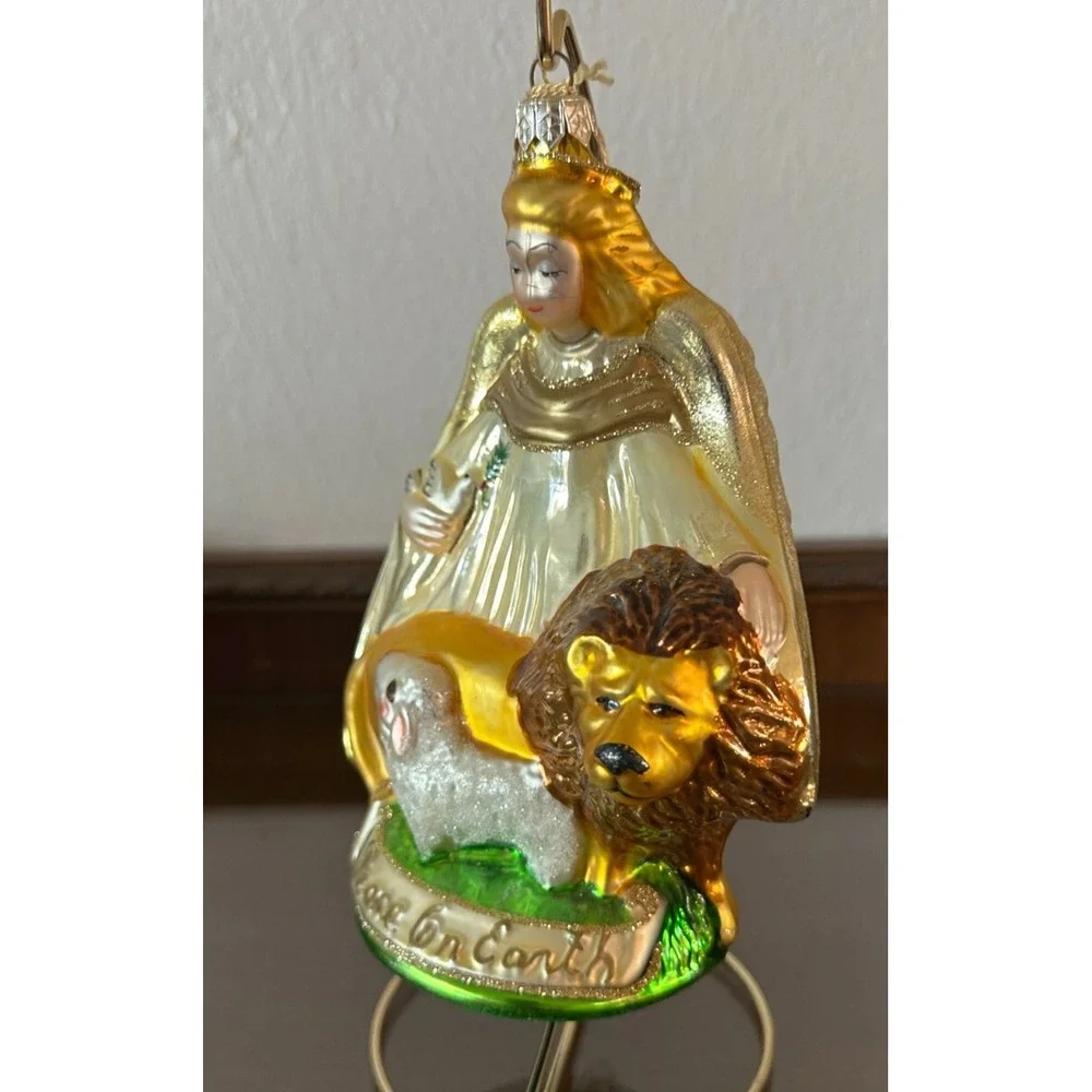 Polonaise‎ Collection Kurt S. Adler Peace Angel Glass Ornament Peace On Earth